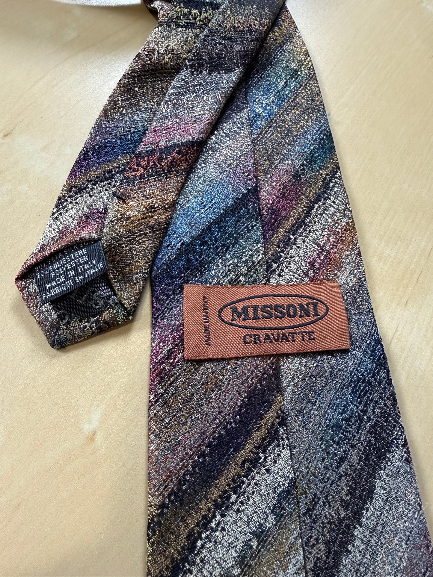 Cravatta Missoni multicolore sfumata
