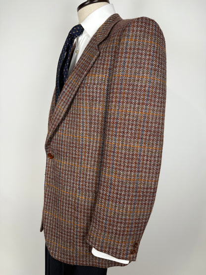 Giacca anni ‘80 in Harris Tweed shepherd’s check - tg. 48