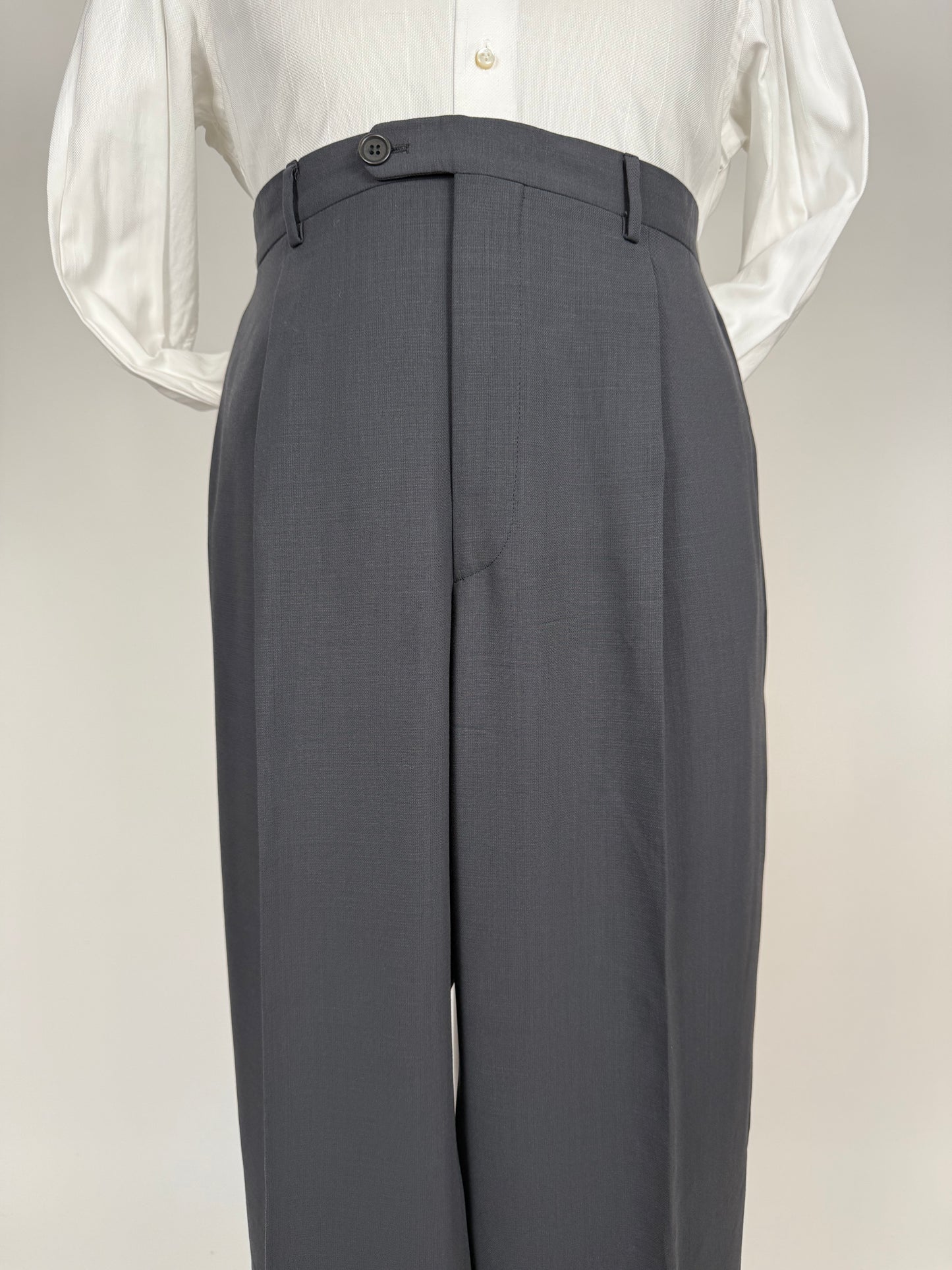 Completo Armani anni '90 fresco lana grigio petrolio - tg. 54