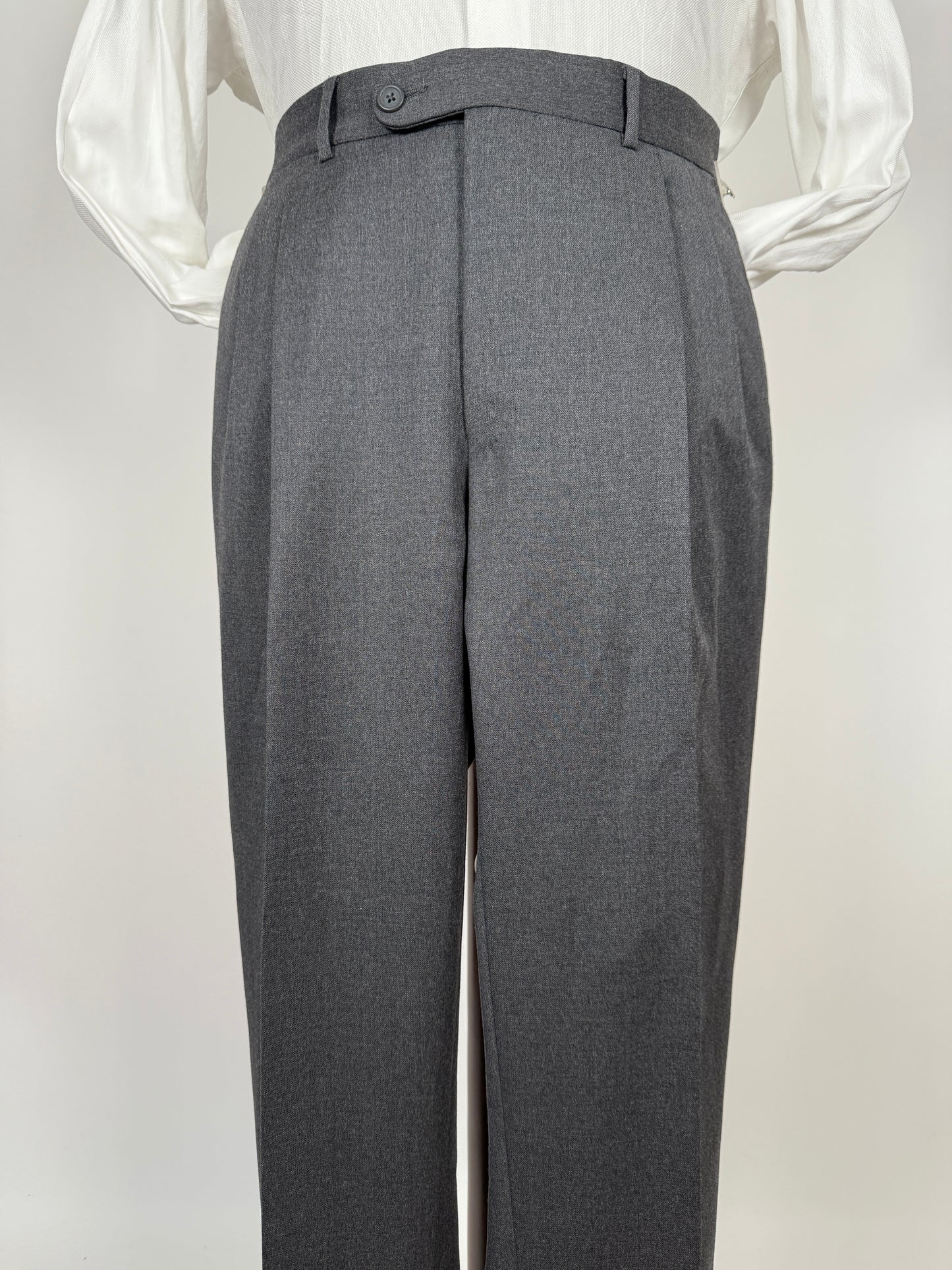 Pantaloni anni ‘80 flanella leggera antracite - tg. 46/48