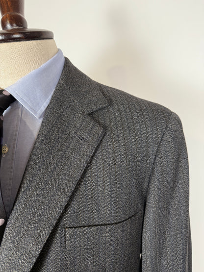 Completo sartoriale anni ‘60 grigio sale pepe - tg. 50/52