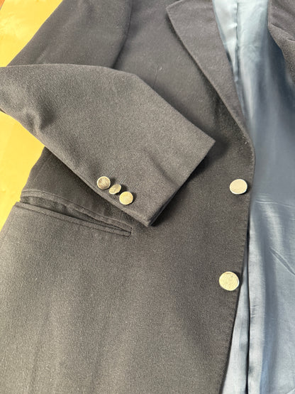 Blazer anni ‘80 in cashmere e lana blu - tg. 48