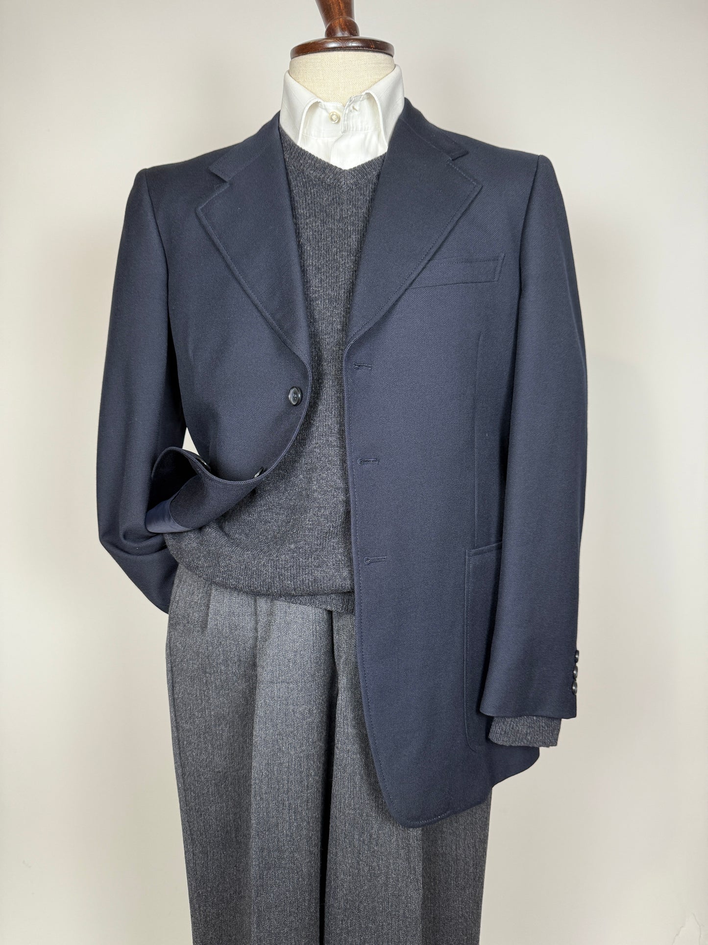 Giacca cavalry twill blu anni ‘60/‘70 - tg. 48