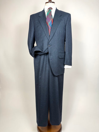 Completo anni ‘80 tessuto Loro Piana flanella lana e cashmere - tg. 50
