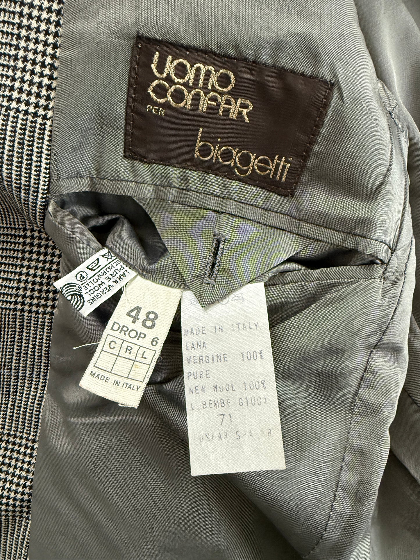 Giacca flanella principe di Galles anni ‘80 - tg. 46/48