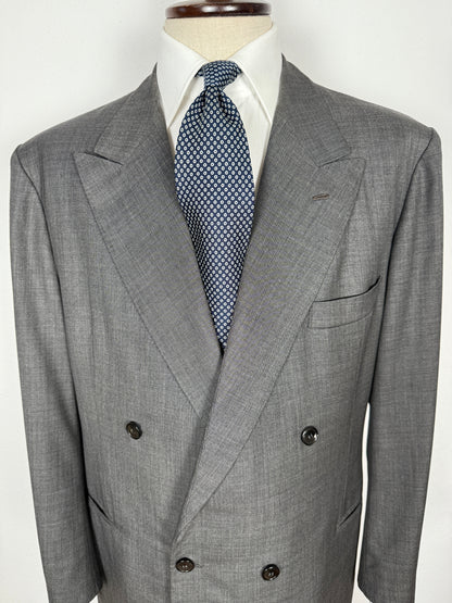 Giacca doppiopetto sartoriale anni '90 in grisaglia - tg. 56