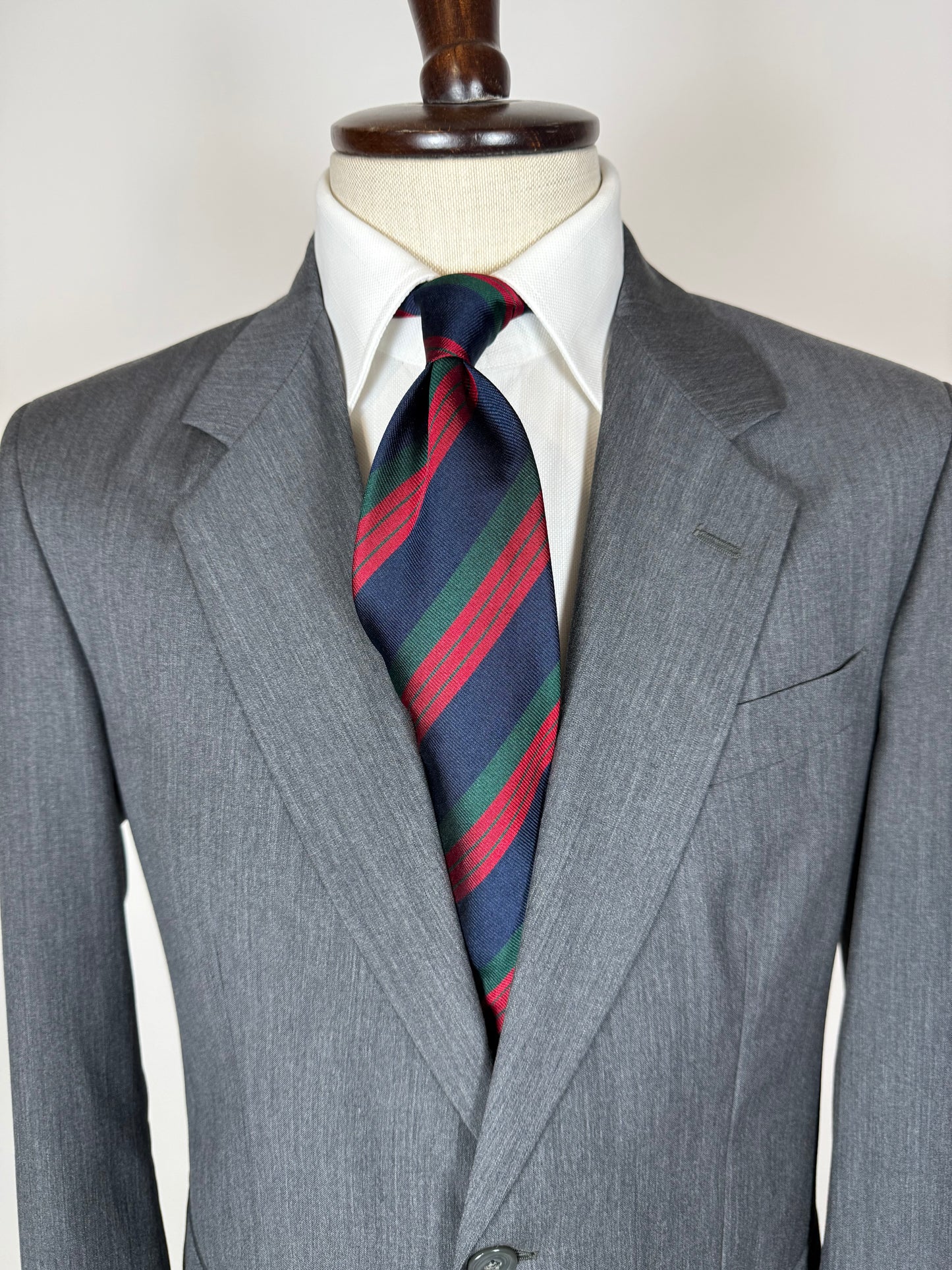 Completo anni '80 fresco lana grigio - tg. 46