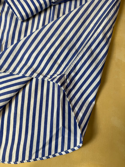 Camicia riga bacchettata blu - tg. S collo 39