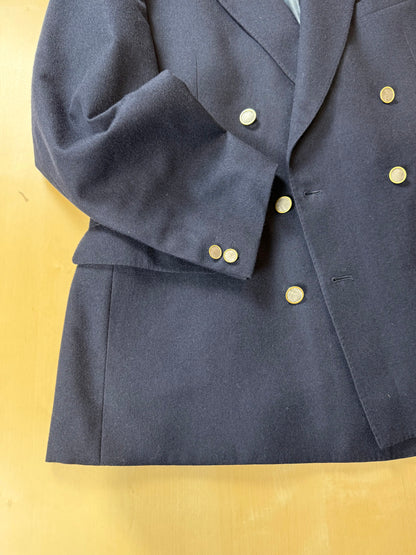 Blazer doppiopetto anni ‘70/‘80 in flanella blu - tg. 54