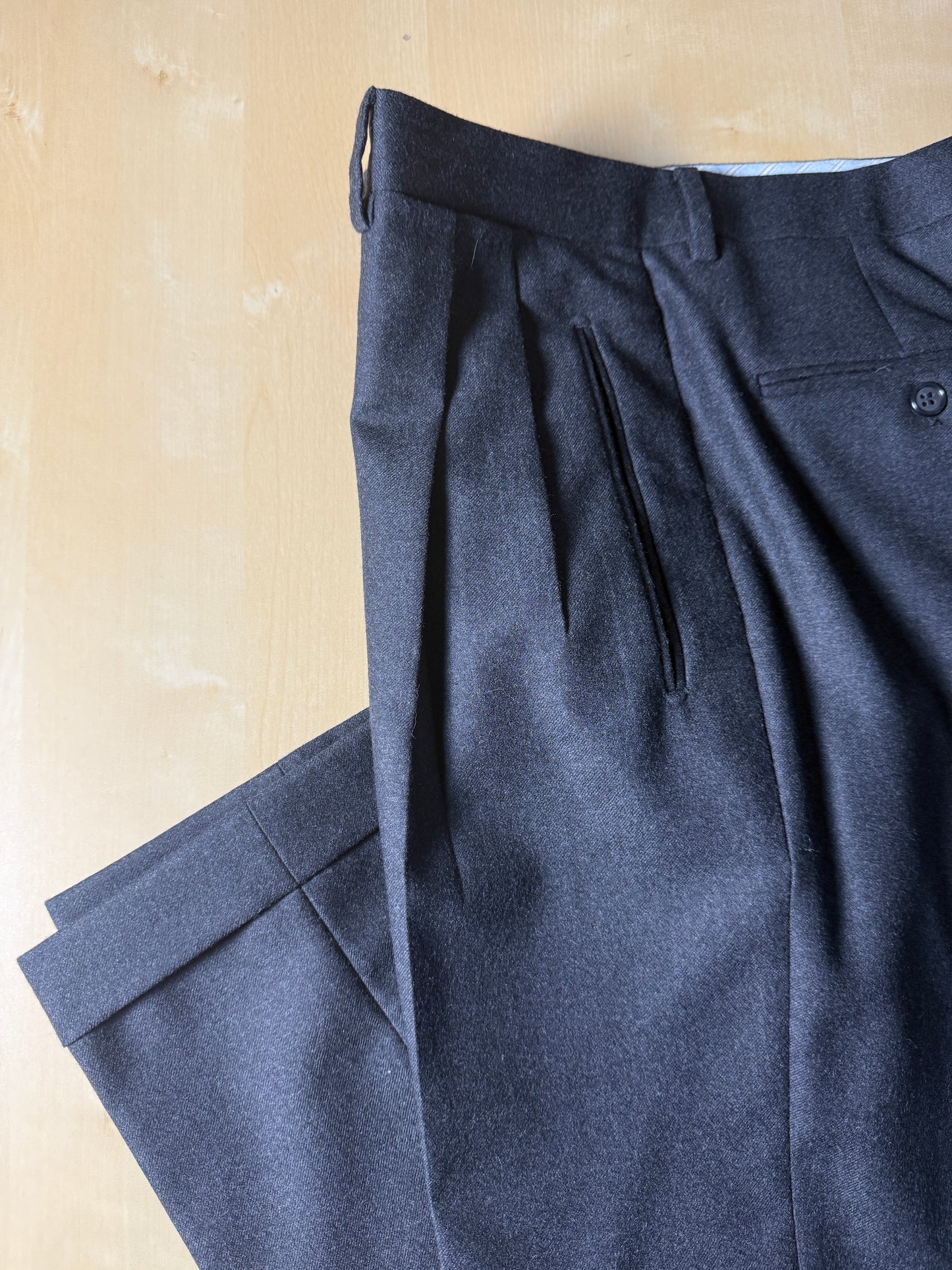 Pantaloni flanella grigio antracite - tg. 50