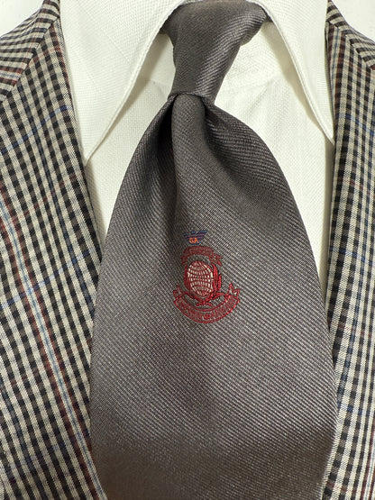 Cravatta Emporio Armani color antracite con logo