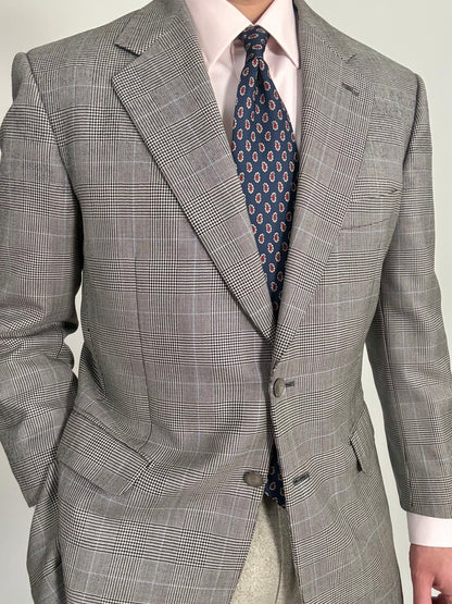 Giacca Yves Saint Laurent anni ‘90 principe di Galles bottoni madreperla - tg. 50