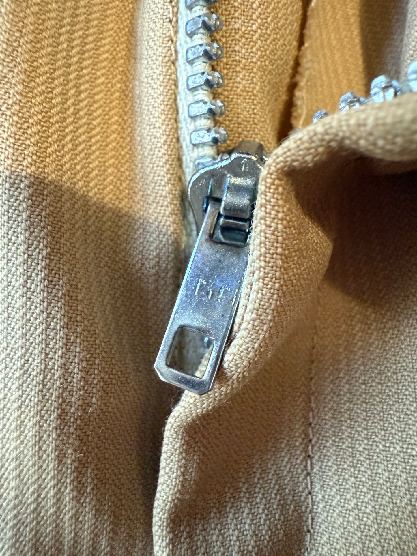 Pantalone sartoriale anni ‘70 in lana pettinata beige (nuovo) - tg. 44