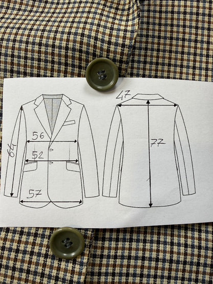 Giacca estiva Pierre Cardin anni '90 super twist quadretti - tg. 50