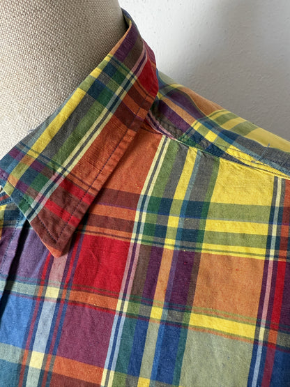 Camicia Ralph Lauren in seta e lino a quadri - XXL