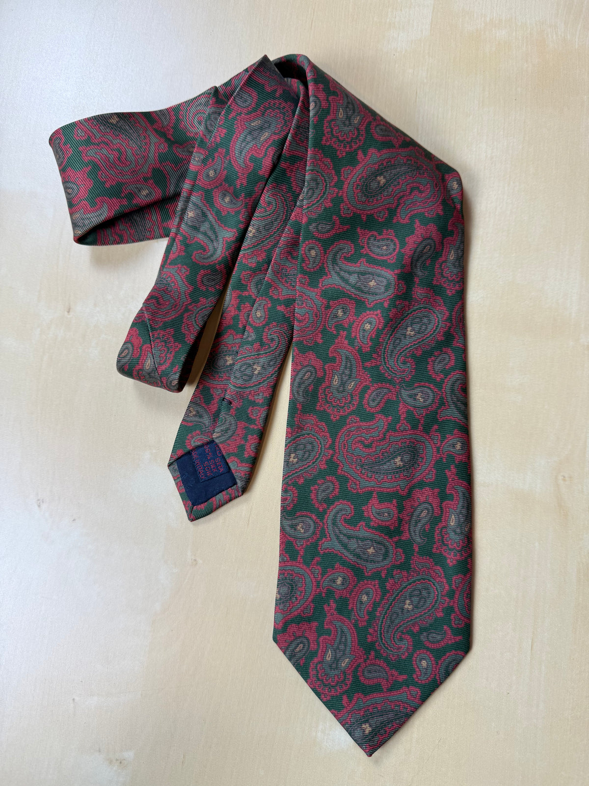 Cravatta Etro paisley rosso e verde