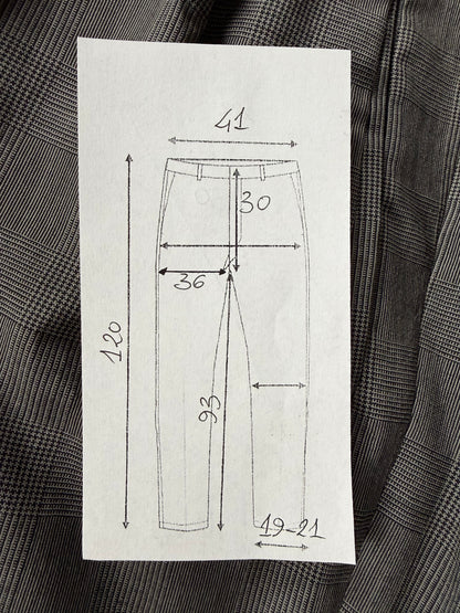 Pantaloni fresco lana principe di Galles anni '80 (NOS) - tg. 46/48