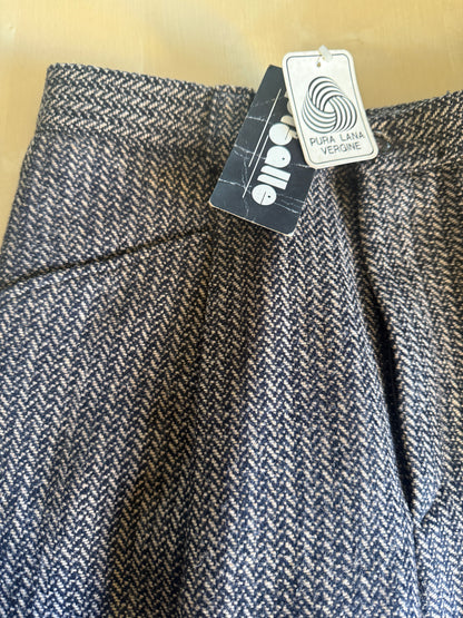 Pantaloni anni ‘70 in tweed spigato pesante (NOS) - tg. 44