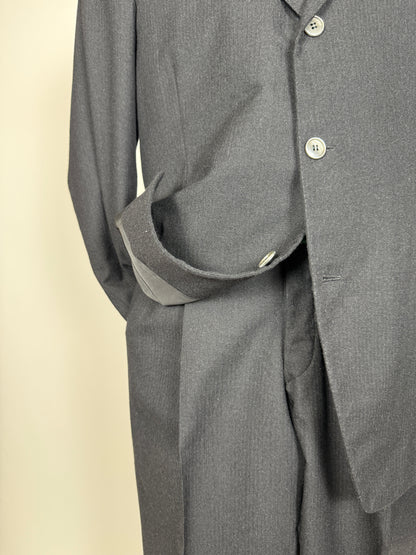 Completo sartoriale anni ‘60 flanella antracite micro spigato - tg. 54