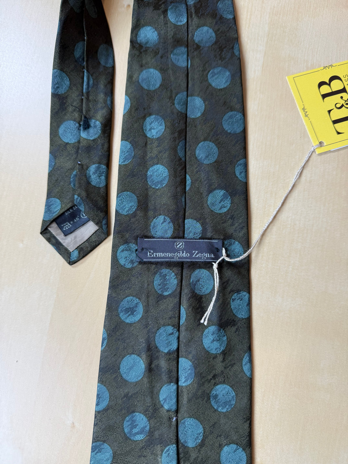 Cravatta Ermenegildo Zegna pois verde jacquard