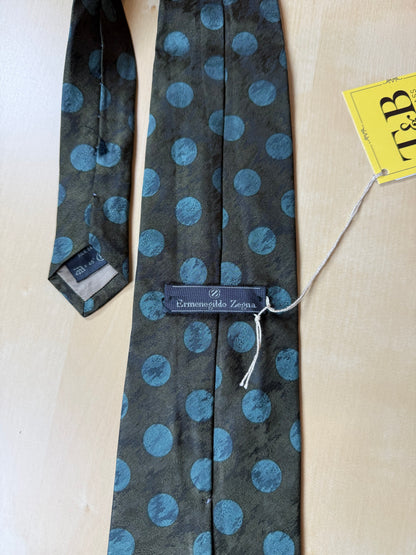 Cravatta Ermenegildo Zegna pois verde jacquard