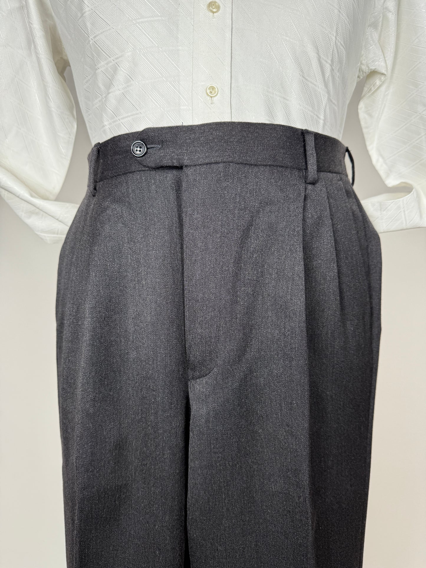 Pantaloni flanella pettinata grigio antracite - tg. 52