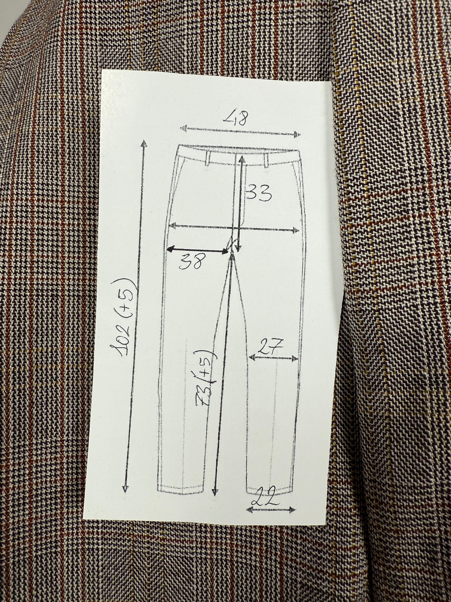 Pantaloni sartoriali Galles grisaglia anni ‘50/‘60 - tg. 52/54