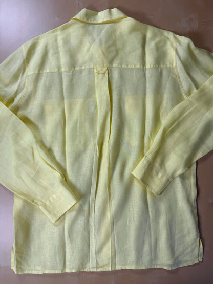 Camicia in lino giallo lime - L/XL collo 43