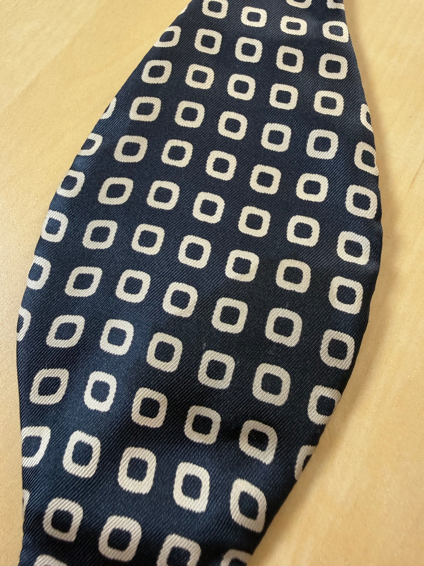 Papillon vintage blu navy micro fantasia quadri