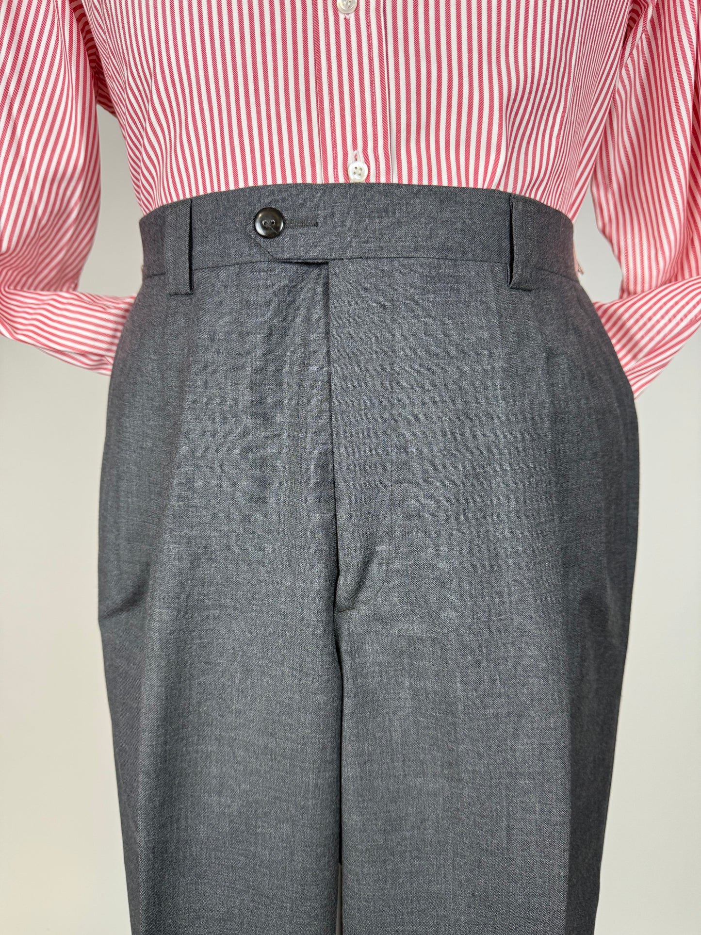 Pantaloni fresco lana grigio antracite anni '80 - tg. 52