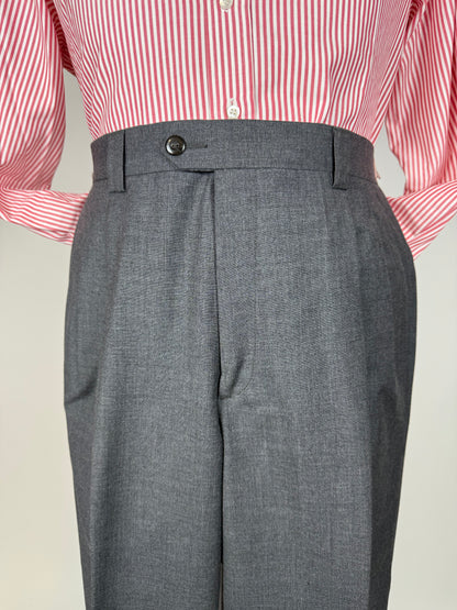 Pantaloni fresco lana grigio antracite anni '80 - tg. 52