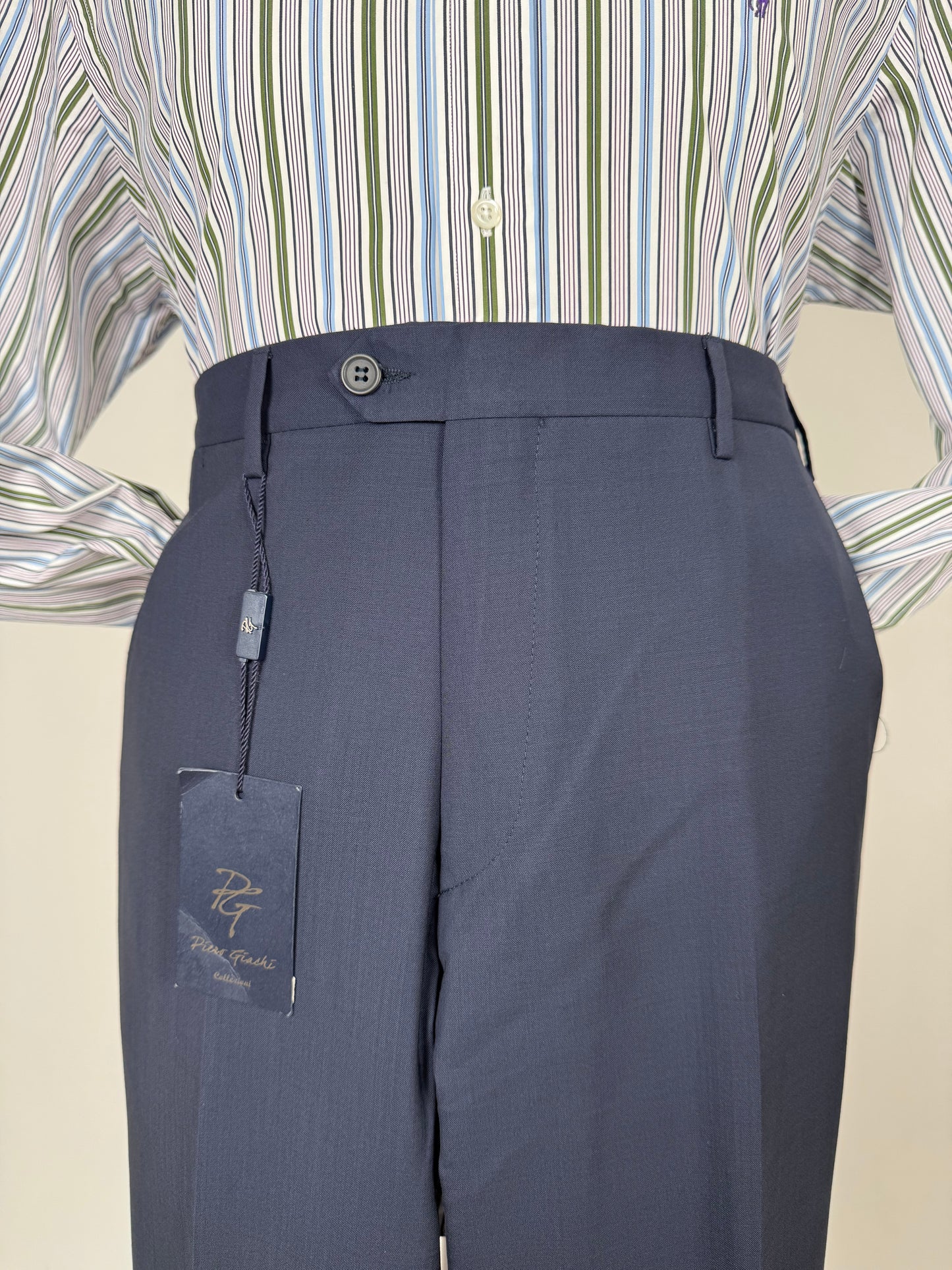 Pantaloni fresco lana blu navy (NOS) - tg. 52/54