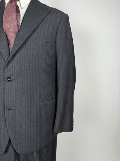 Completo sartoriale anni ‘50/‘60 monopetto revers a lancia - tg. 50 corta