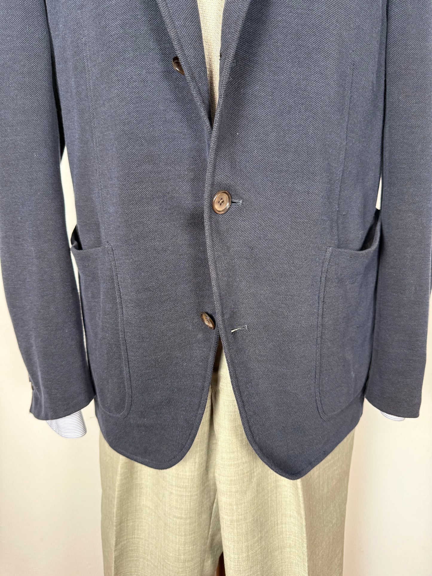 Giacca Caruso destrutturata in piquet di cotone - tg. 54/56