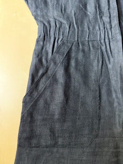 Tuta in lino nera anni ‘70 - tg. 44