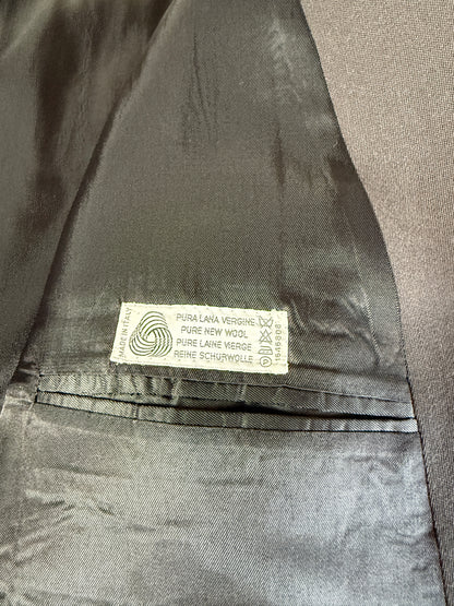 Completo doppiopetto anni ‘80 flanella verde petrolio - tg. 50/52 drop alto