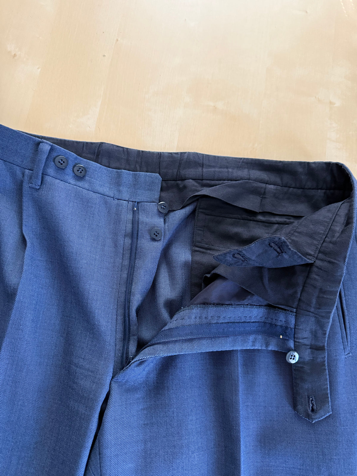 Pantaloni sartoriali grisaglia blu - tg. 52 corta