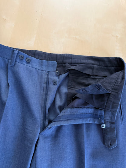 Pantaloni sartoriali grisaglia blu - tg. 52 corta