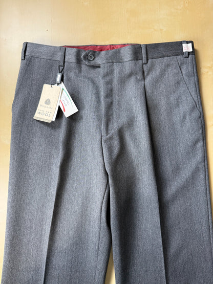Pantaloni anni ‘90 flanella pettinata grigio medio (NOS) - tg. 50/52