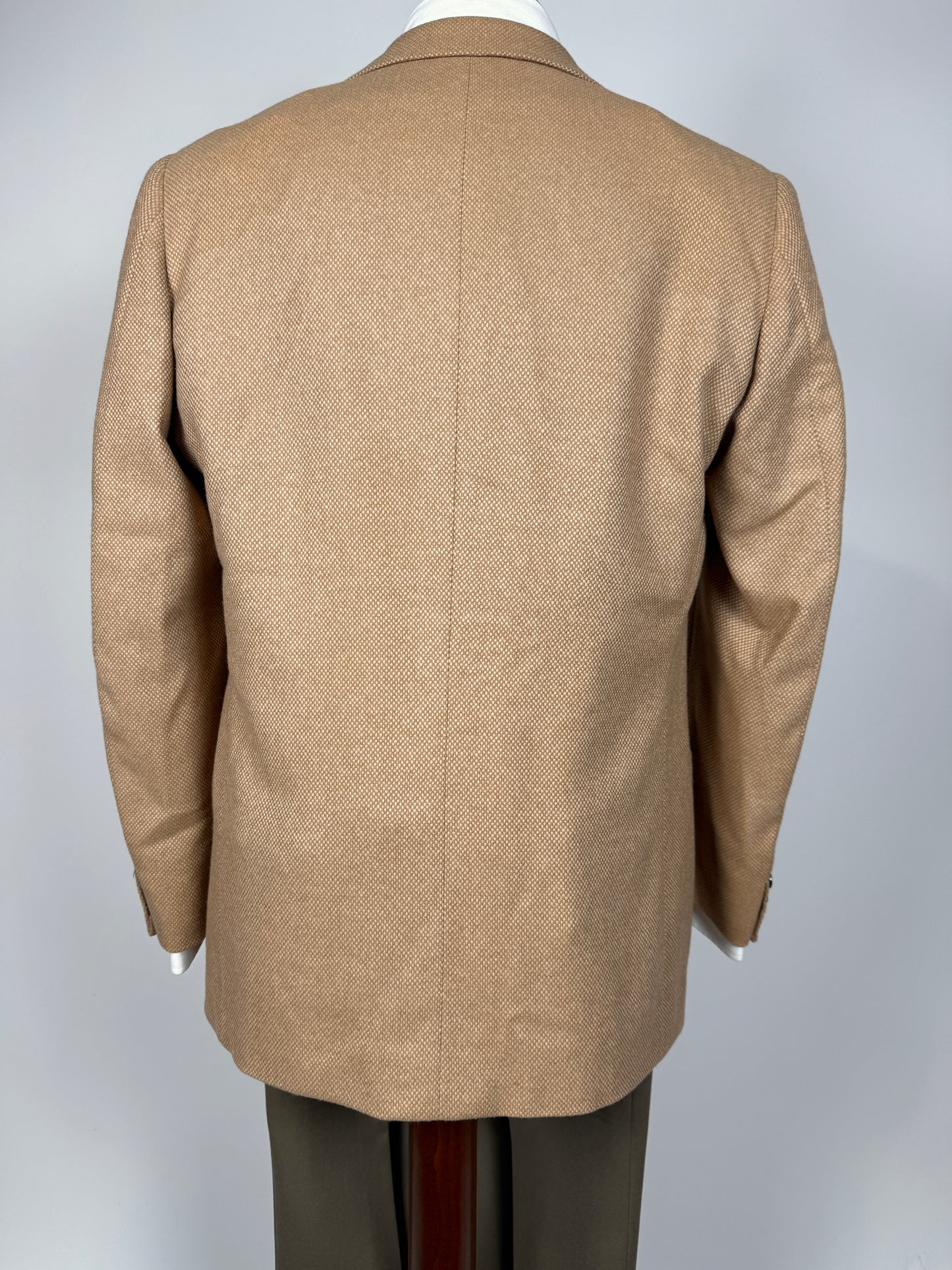 Giacca anni ‘60 sartoriale occhio di pernice color cammello - tg. 50/52