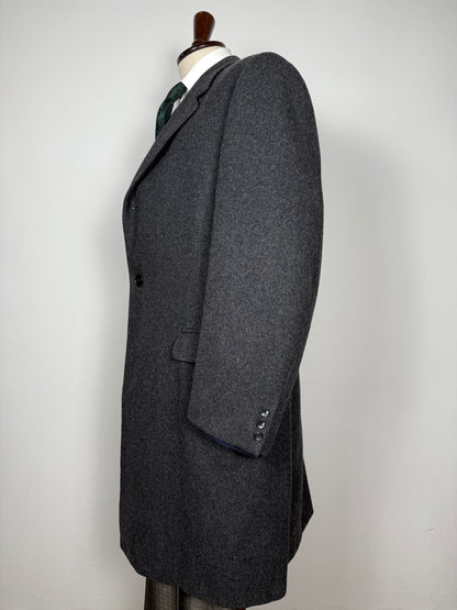 Cappotto anni ‘60 in panno di lana antracite - tg. 50-54