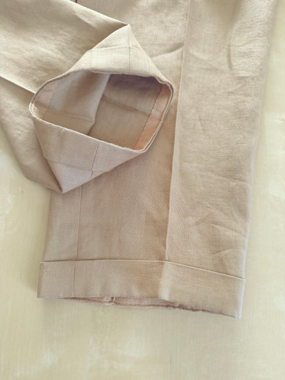 Completo sartoriale F. Di Marco lino irlandese beige - tg. 52 corta