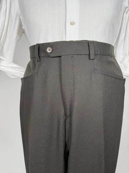 Pantaloni flanella verde/cachi anni ‘90 (NOS) - tg. 50