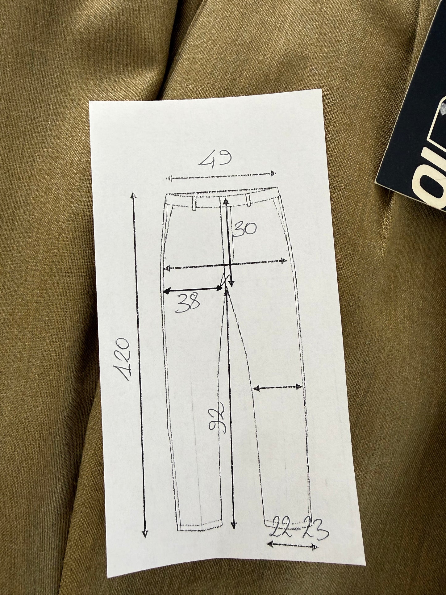 Pantaloni fresco lana verde oliva anni '80 (NOS) - tg. 54/56