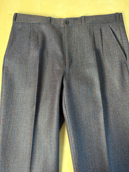 Completo sartoriale anni ‘70 rosso e blu sale-pepe - tg. 50