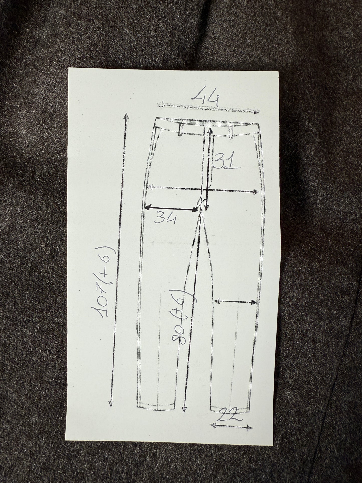 Pantaloni anni ‘80 in flanella marrone - tg. 50