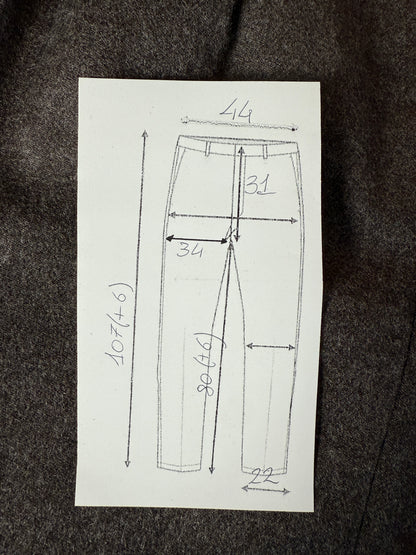 Pantaloni anni ‘80 in flanella marrone - tg. 50