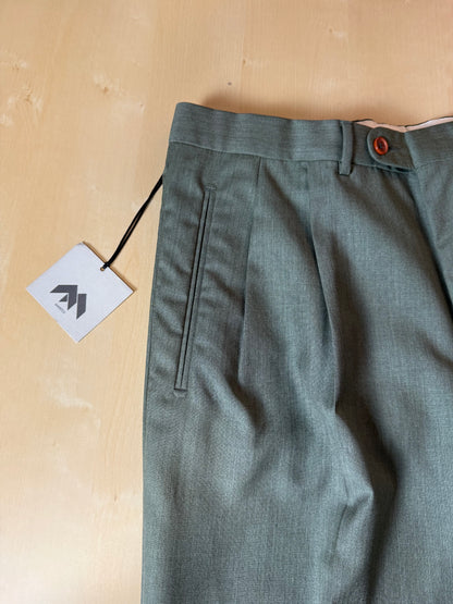 Pantaloni fresco lana verde scuro anni '80 (NOS) - tg. 50