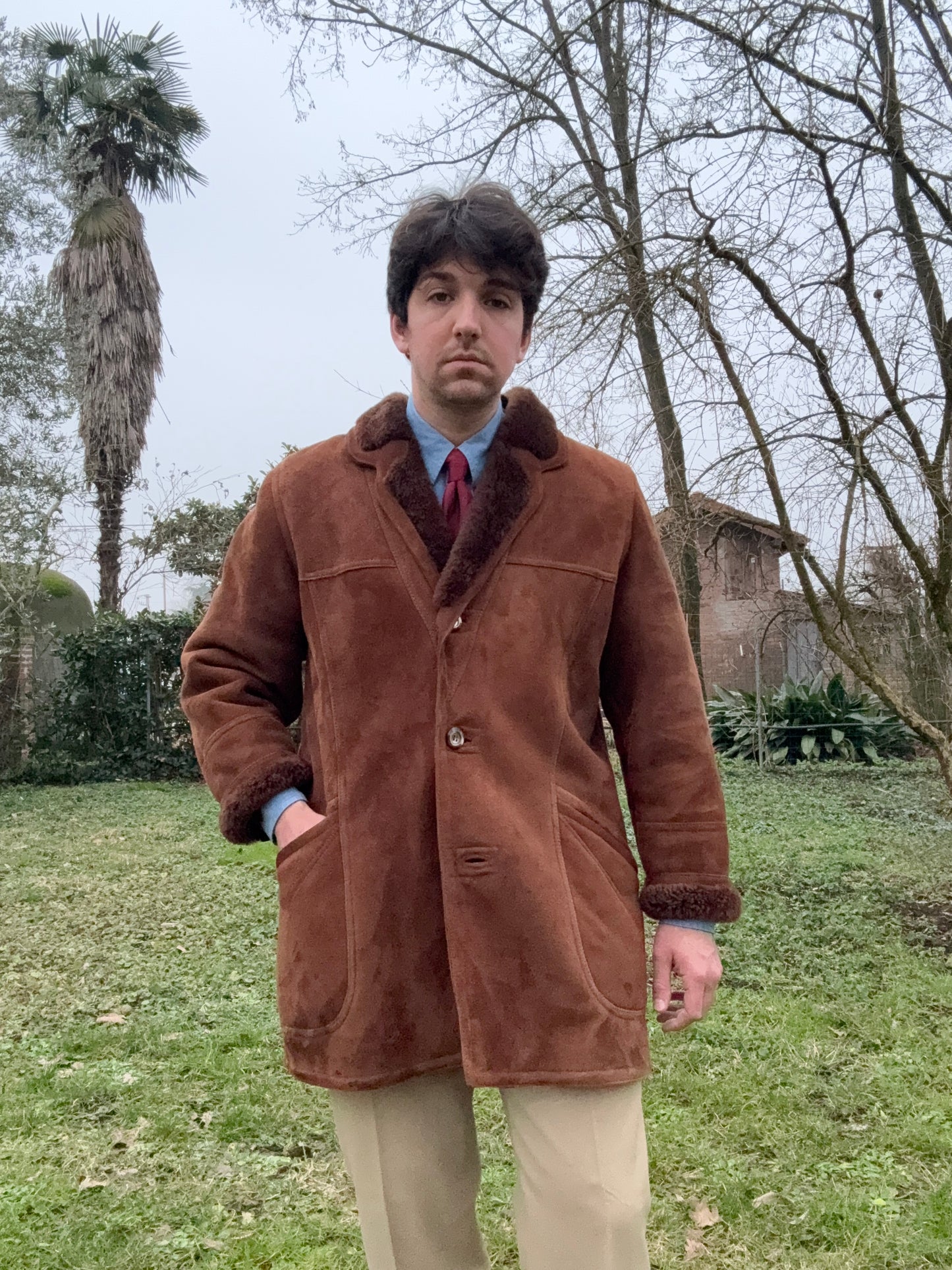 Shearling marrone anni ‘70 - tg. 50-52 (L)