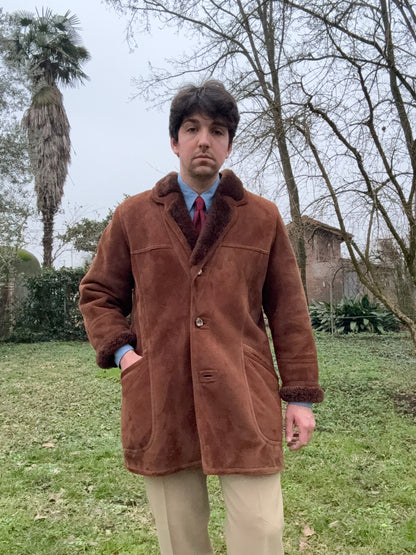 Shearling marrone anni ‘70 - tg. 50-52 (L)